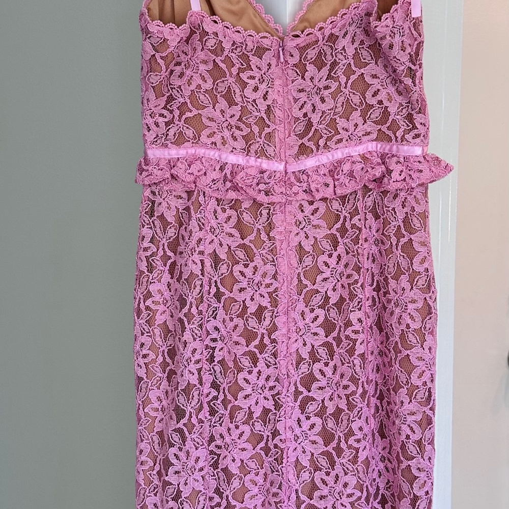MAJORELLE Pink Lace Midi Dress - Picture 3 of 7